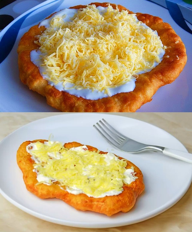 Woooow so leckeeer! Langos mit Knoblauch 😍👌