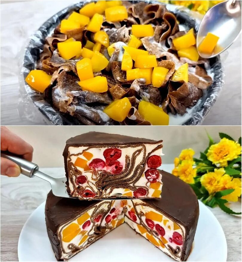 Verführerische Schichttorte: Sahne, Früchte und Schokolade in Perfekter Harmonie!