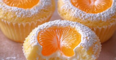 Käsekuchen-Muffins mit Mandarinen