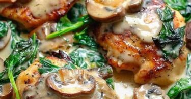 Hähnchen in cremiger Spinat-Parmesansoße