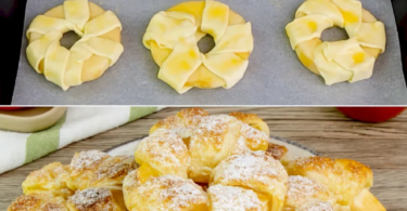 Schneiden Sie Äpfel in Scheiben und wickeln Sie sie in Blätterteig ein, die beste Leckerei aller Zeiten