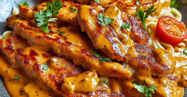 Schnitzel-Traum in Senfsahnesoße: So zart und cremig, dass du jedes Bissen genießen wirst!