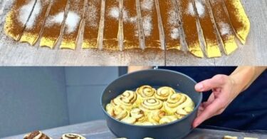 10 Minuten Schnecken mit Zimtzucker ich nehme nur 200 g Quark dafur