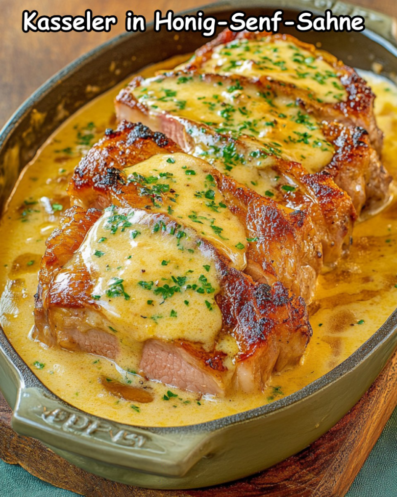 Kasseler in Honig-Senf-Sahne