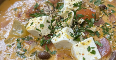 Hammermässig lecker, Gyrossuppe mit Feta Käse