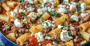 Griechischer Hack-Nudel-Auflauf mit Feta – Ein Geschmackserlebnis für alle Sinne