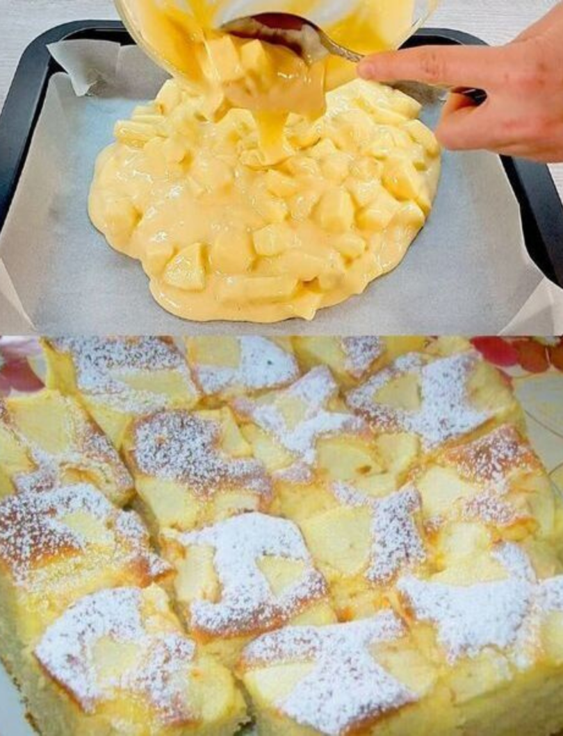 Apfelkuchen mit Vanillepudding – Schnell & Saftig in 10 Minuten