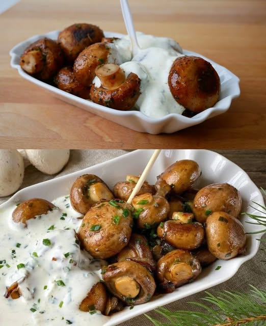 Das überzeugt jeden als lecker, Champignons wie vom Jahrmarkt