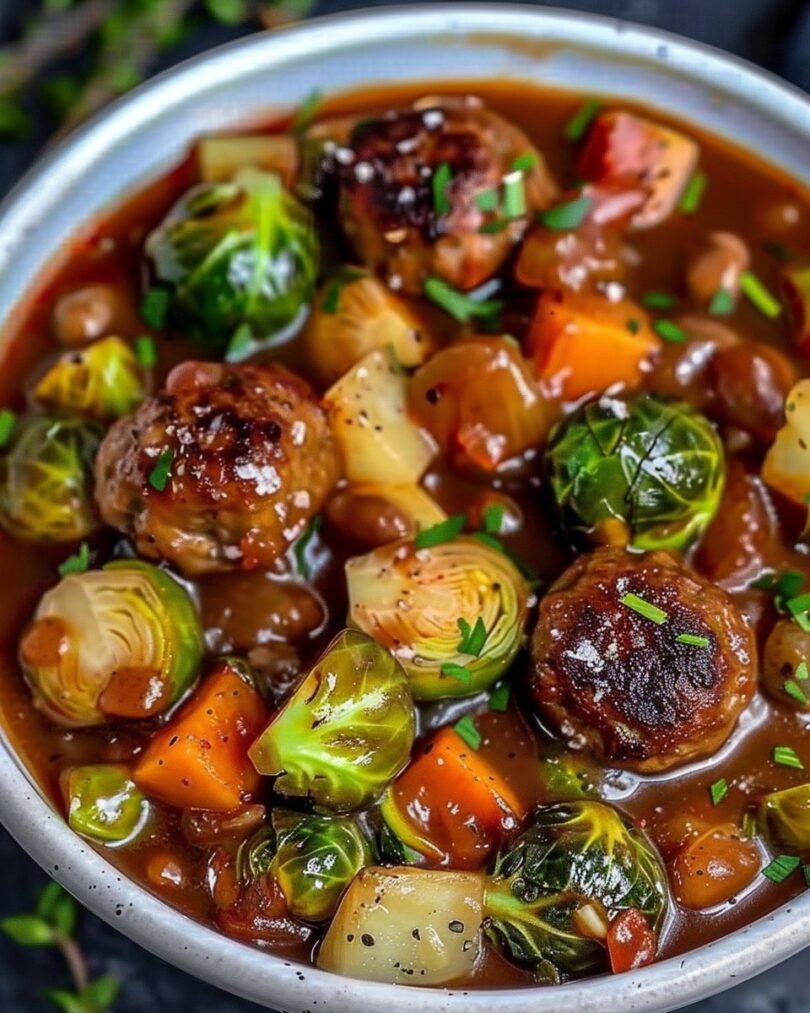 Der Wahnsinn schmeckt sooo gut, Rosenkohleintopf mit Hackbällchen