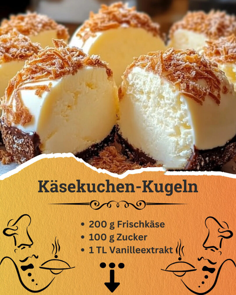 Käsekuchen-Kugeln in nur 5 Minuten - Ein Muss für jeden Süßgebäck-Fan!
