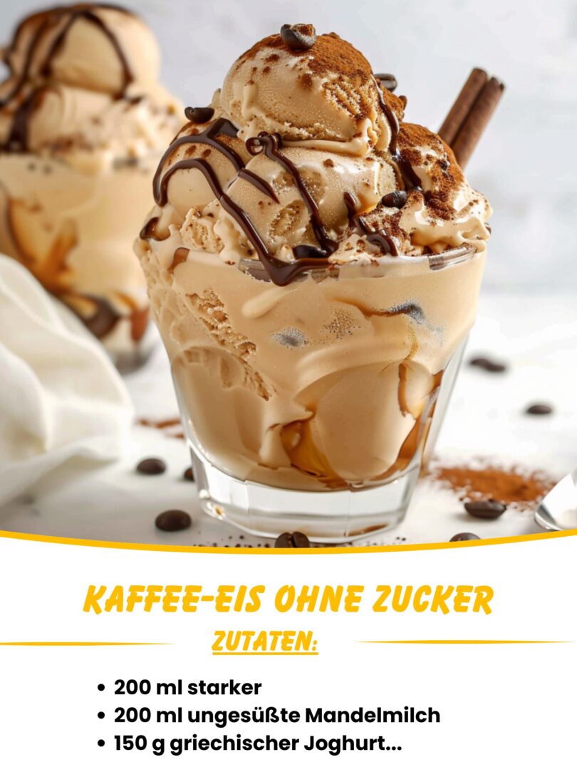 Verführerisches Kaffee-Eis ohne Zucker – Ein Genuss für die Sinne