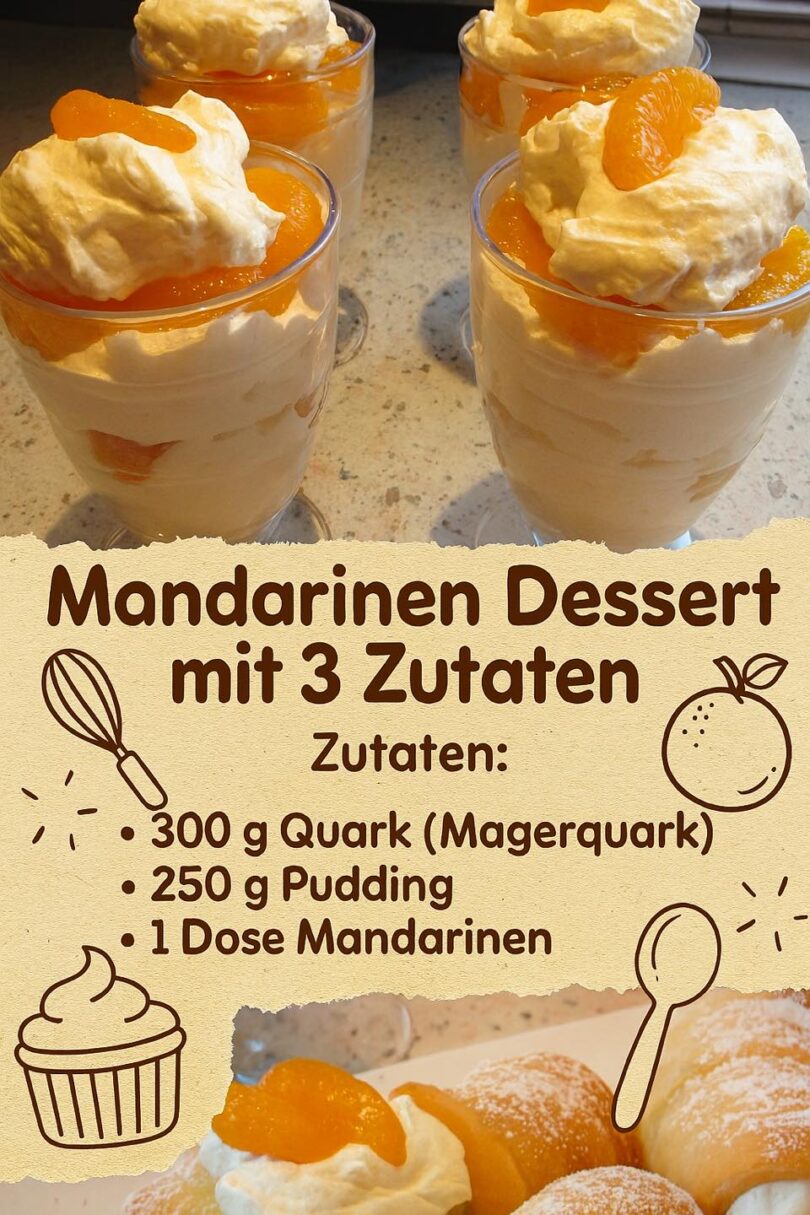 Oma’s Mandarinen-Dessert mit nur 3 Zutaten