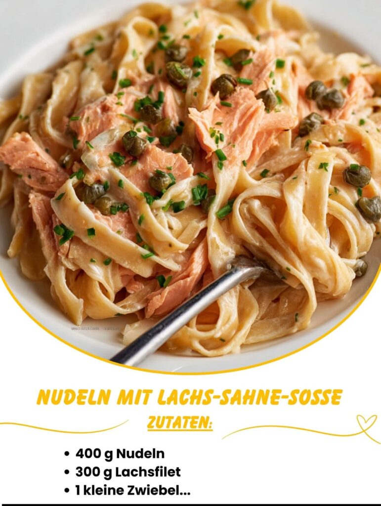 Nudeln mit Lachs-Sahne-Soße – cremig & einfach