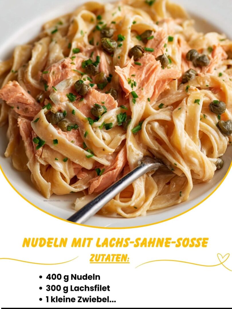 Nudeln mit Lachs-Sahne-Soße – cremig & einfach