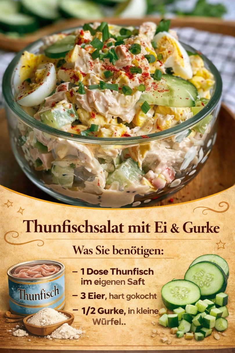 Thunfischsalat mit Ei und Gurke – schnell, frisch und richtig lecker