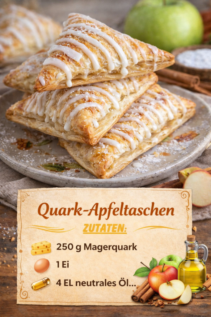 Quark-Apfeltaschen – herrlich saftig & einfach gemacht
