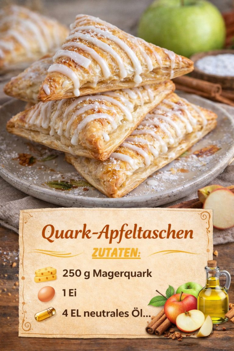 Quark-Apfeltaschen – herrlich saftig & einfach gemacht