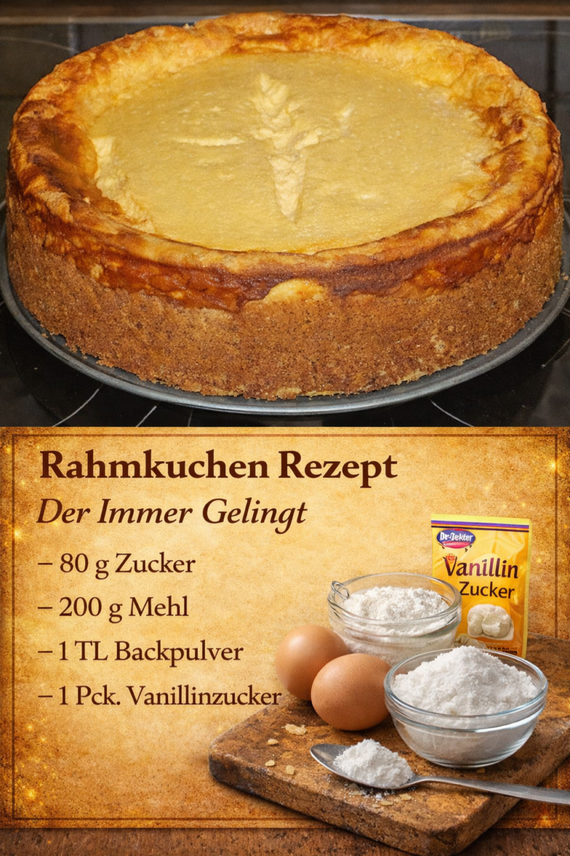 Rahmkuchen – Der Immer Gelingt, In 10 Minuten Zubereitet 🍰✨