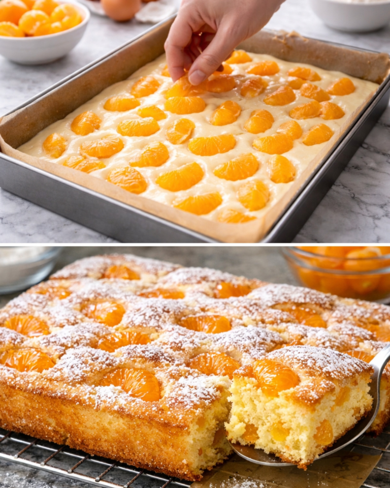 Buttermilchkuchen mit Mandarinen vom Blech