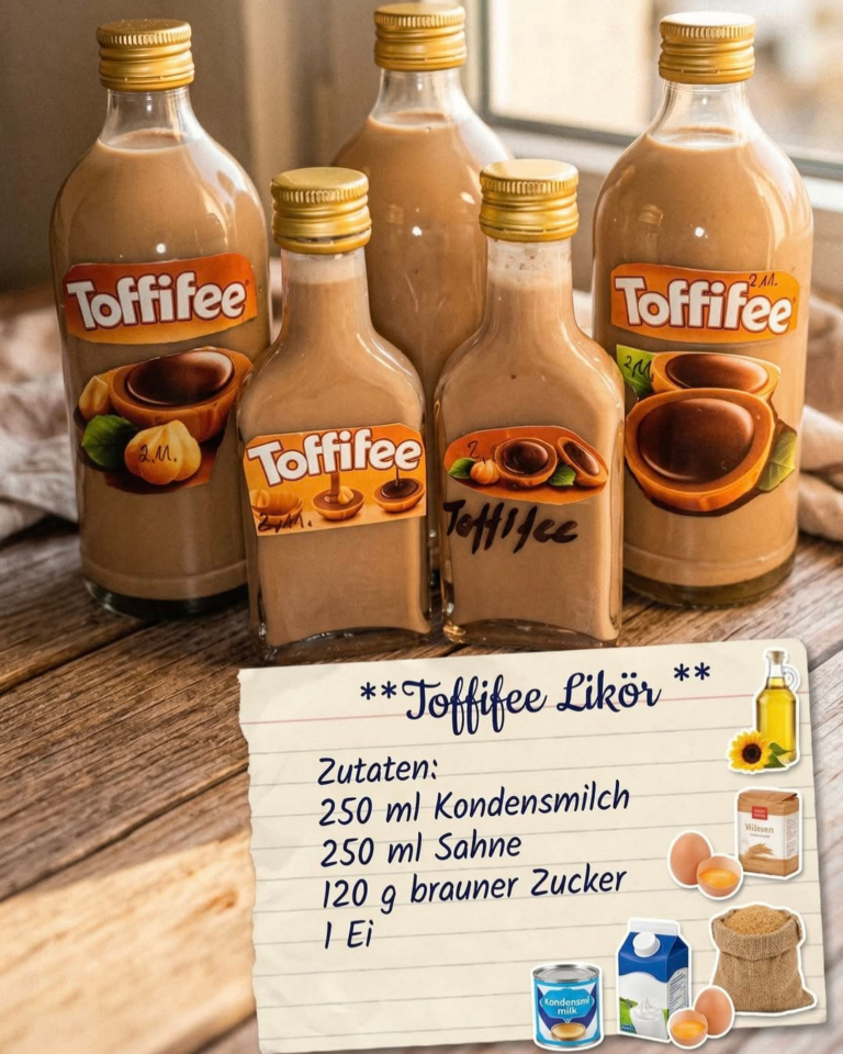 Toffifee-Likör ohne Ei – einfaches Rezept