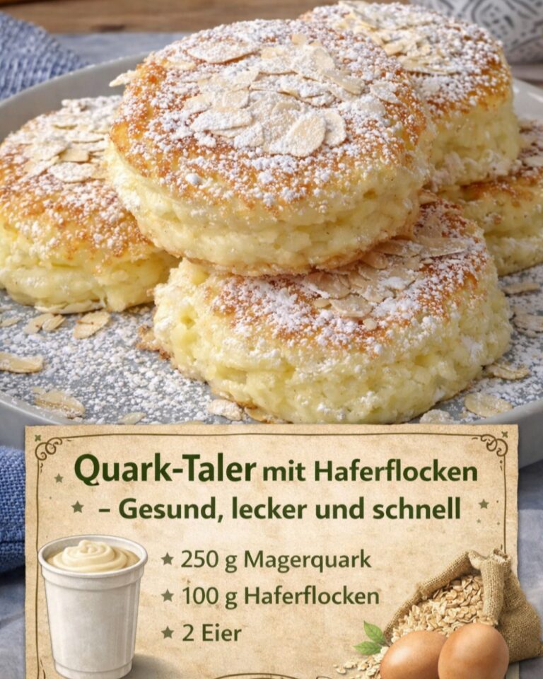 Quark-Taler mit Haferflocken aus der Pfanne