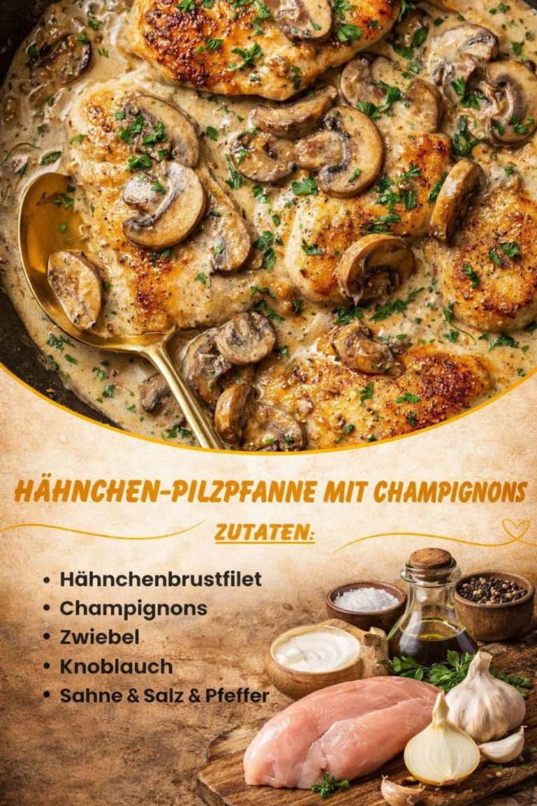 Hähnchen-Pilzpfanne mit Champignons