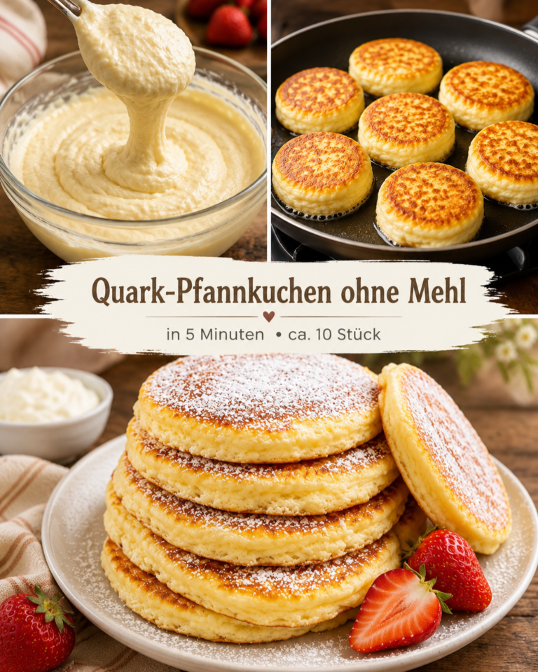 Quark-Pfannkuchen ohne Mehl