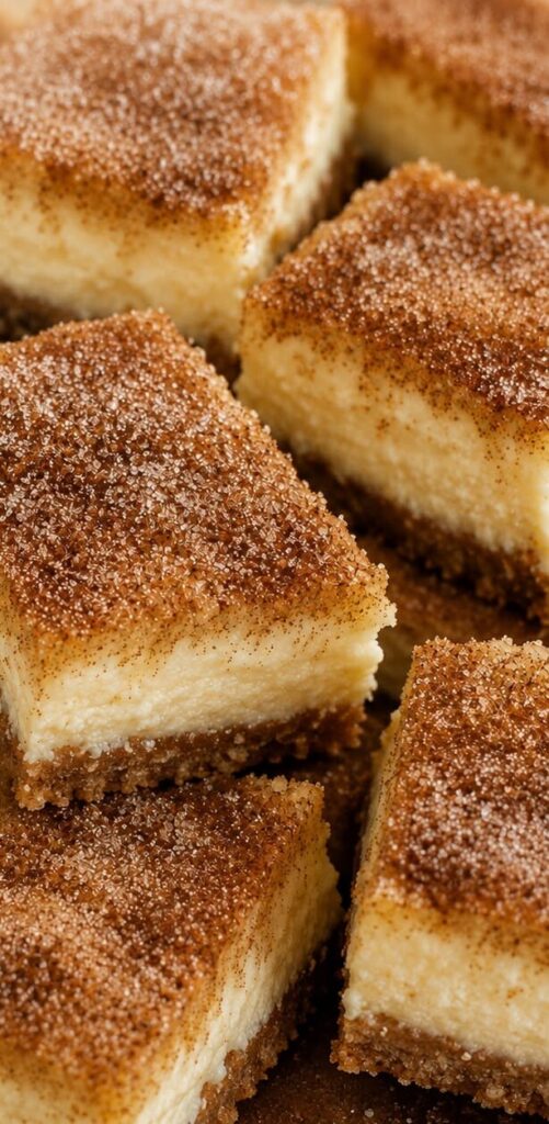 Zimt-Käsekuchen vom Blech mit Zimtzucker in Stücken